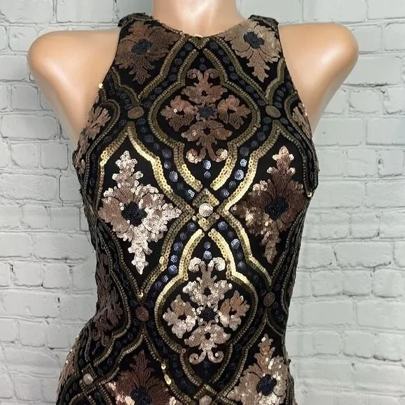 Alexia Admor Sleeveless Metallic colors Sequin Dress XS - Picture 2 of 6